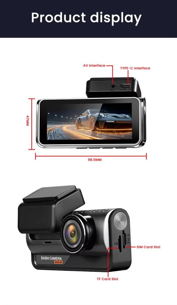 Z66 4K 4G Touch Dash Cam image 3